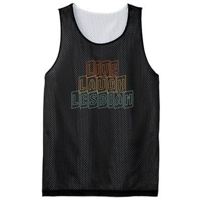 Live Laugh Lesbian Pride Mesh Reversible Basketball Jersey Tank