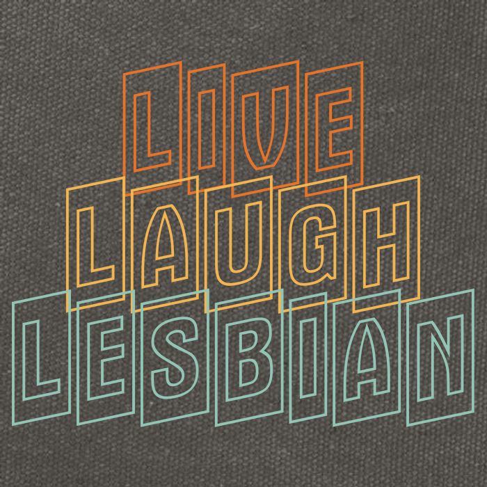Live Laugh Lesbian Pride Cotton Canvas Backpack