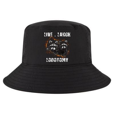 Live Laugh Lobotomy Retro Opossum Lovers Cool Comfort Performance Bucket Hat