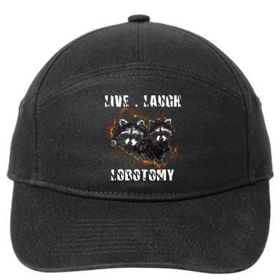 Live Laugh Lobotomy Retro Opossum Lovers 7-Panel Snapback Hat