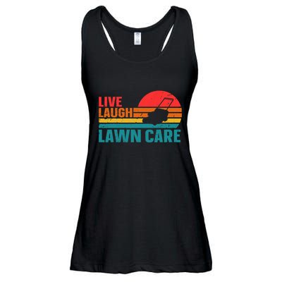 Live Laugh Lawn Care Ladies Essential Flowy Tank