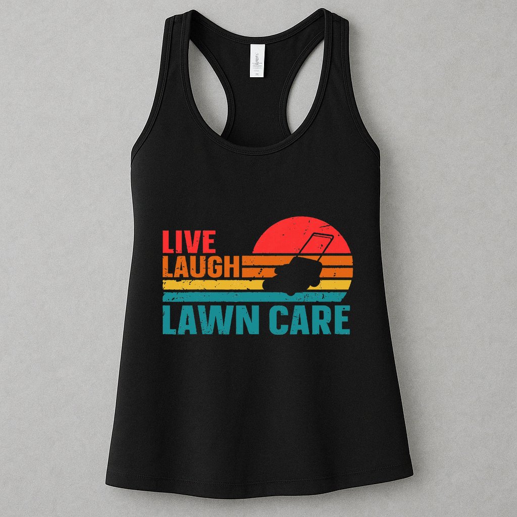 Live Laugh Lawn Care Womens Tank Top