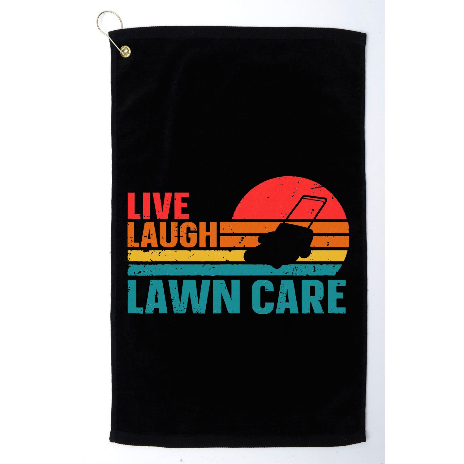 Live Laugh Lawn Care Golf Towel