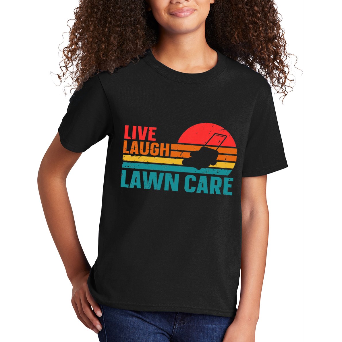 Live Laugh Lawn Care Kids T-Shirt