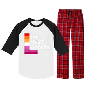 Live Laugh Lesbian Raglan Sleeve Pajama Set