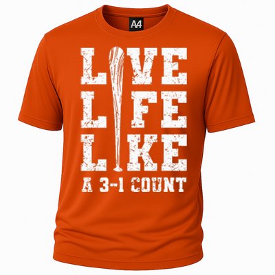 Live Life Like Baseball A 31 Count Cooling Performance Crew T-Shirt