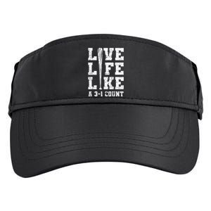 Live Life Like Baseball A 31 Count Adult Drive Performance Visor