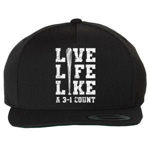 Live Life Like Baseball A 31 Count Wool Snapback Cap