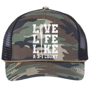 Live Life Like Baseball A 31 Count Retro Rope Trucker Hat Cap