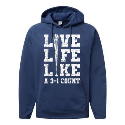 Live Life Like Baseball A 31 Count Performance Fleece Hoodie