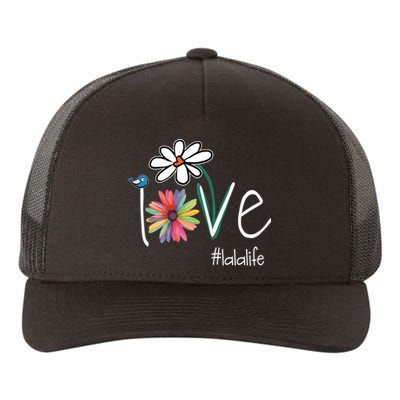 Love Lala Life Art Flower Color Yupoong Adult 5-Panel Trucker Hat