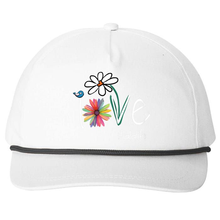 Love Lala Life Art Flower Color Snapback Five-Panel Rope Hat