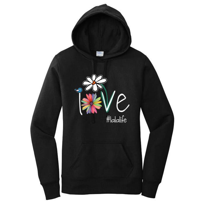 Love Lala Life Art Flower Color Women's Pullover Hoodie