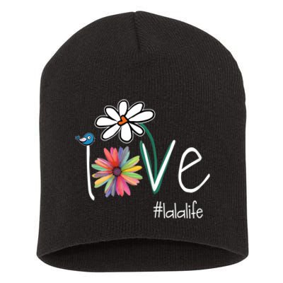 Love Lala Life Art Flower Color Short Acrylic Beanie