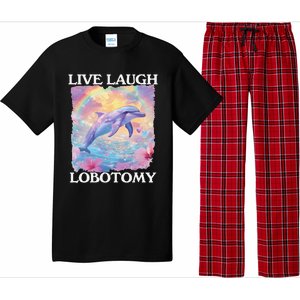 Live Laugh Lobotomy Symphony Dolphin Meme Pajama Set