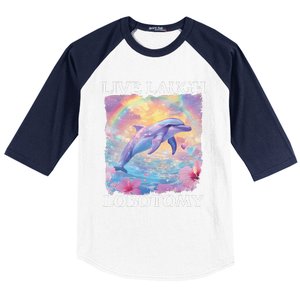 Live Laugh Lobotomy Symphony Dolphin Meme Baseball Sleeve Shirt