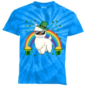 Llamas Lover Leprechaun Llama Rainbow St Patrick's Day Meaningful Gift Kids Tie-Dye T-Shirt