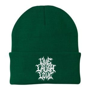 Live Laugh Love Black Metal Parody Funny quotes Knit Cap Winter Beanie