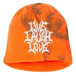 Live Laugh Love Black Metal Parody Funny quotes Kati - Camo Knit Beanie