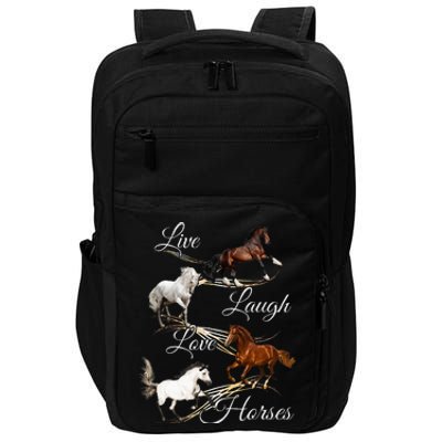 Live Laugh Love Horses Impact Tech Backpack