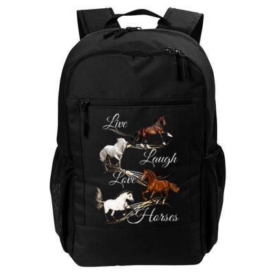 Live Laugh Love Horses Daily Commute Backpack