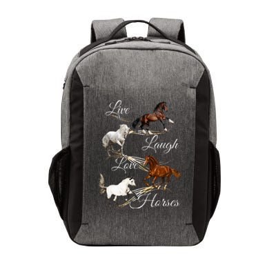 Live Laugh Love Horses Vector Backpack