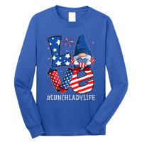 Lunch Lady Love 4th Of July Gnome Usa Patriotic Cool Gift Long Sleeve Shirt