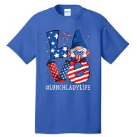 Lunch Lady Love 4th Of July Gnome Usa Patriotic Cool Gift Tall T-Shirt