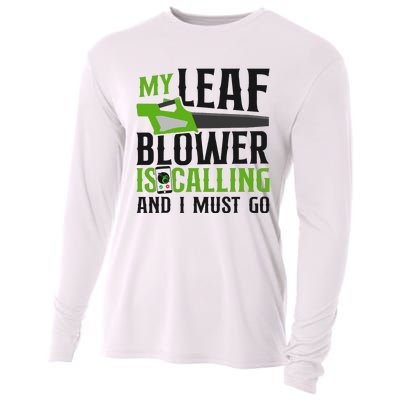 Landscaper Landscaping Landscape Architect Leaf Blower My Cooling Performance Long Sleeve Crew