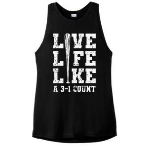 Live Life Like Baseball A 31 Count Ladies PosiCharge Tri-Blend Wicking Tank