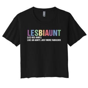 Lesbiaunt Lgbtq Lesbian Aunt Women's Crop Top Tee