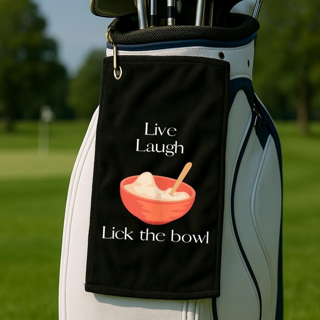 Live Laugh Lick The Bowl Funny Baking Golf Towel