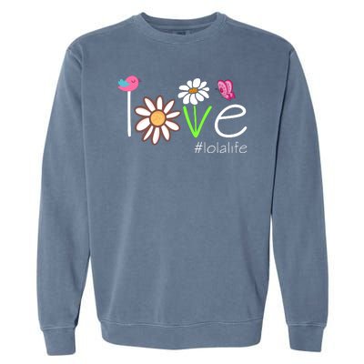 Love Lola Life Cute Matching Family Garment-Dyed Sweatshirt