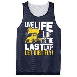 Live Life Like ItS The Last Lap Sprint Car Dirt Track Mesh Reversible Basketball Jersey Tank