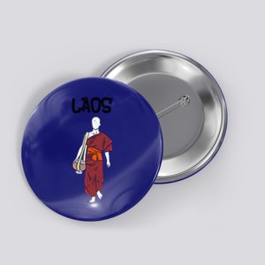 Laos Lao Laotian Proud Pray Prayer Monk Buddhist Buddha Cool Gift Button