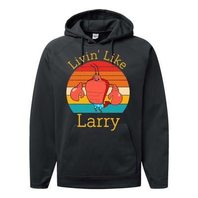 Livin Like Larry Performance Fleece Hoodie