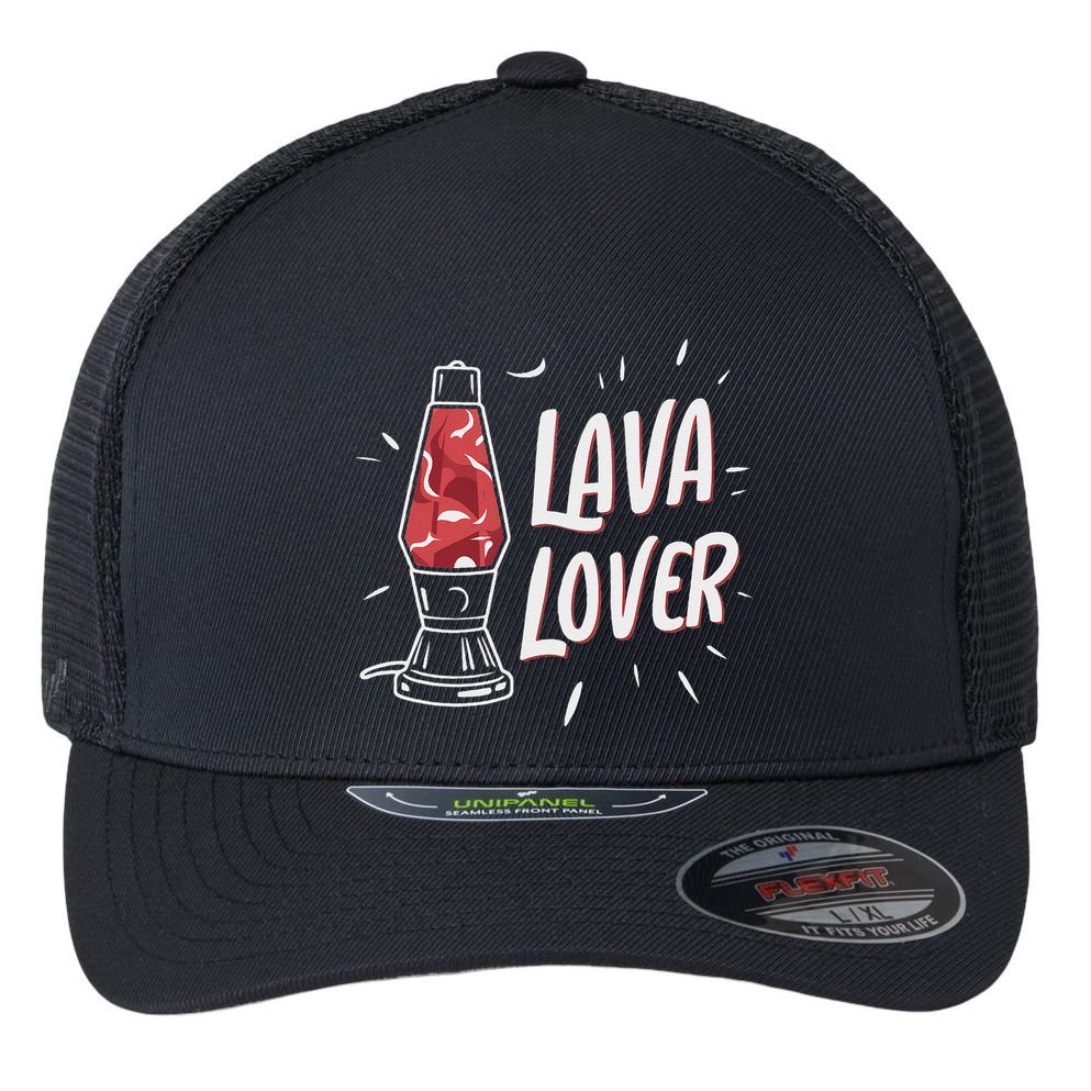 Lava Lover Lava Lamp Flexfit Unipanel Trucker Cap