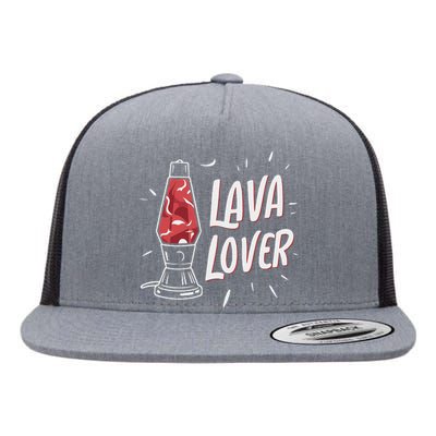 Lava Lover Lava Lamp Flat Bill Trucker Hat