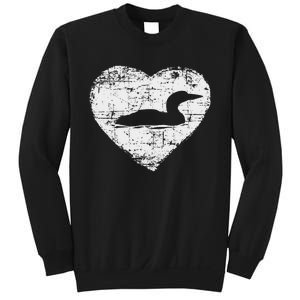 Loon Love Loons Heart Lake Sweatshirt