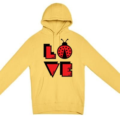 Love Ladybug Lady Bug I Love Ladybirds Lucky Insects Gift Premium Pullover Hoodie