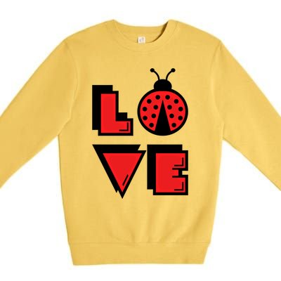 Love Ladybug Lady Bug I Love Ladybirds Lucky Insects Gift Premium Crewneck Sweatshirt