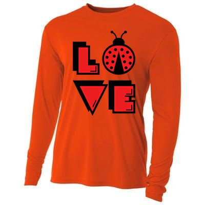 Love Ladybug Lady Bug I Love Ladybirds Lucky Insects Gift Cooling Performance Long Sleeve Crew