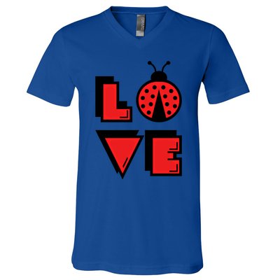 Love Ladybug Lady Bug I Love Ladybirds Lucky Insects Gift V-Neck T-Shirt