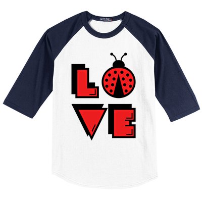 Love Ladybug Lady Bug I Love Ladybirds Lucky Insects Gift Baseball Sleeve Shirt