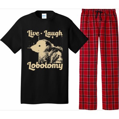 Live Laugh Lobotomy Lobotomies Opossum Lovers Pajama Set