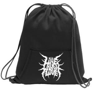 Live Laugh Love Death Metal Style Sweatshirt Cinch Pack Bag