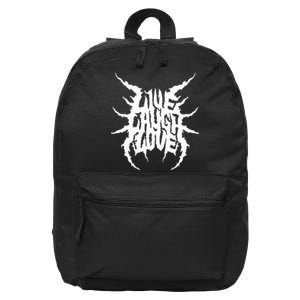 Live Laugh Love Death Metal Style 16 in Basic Backpack