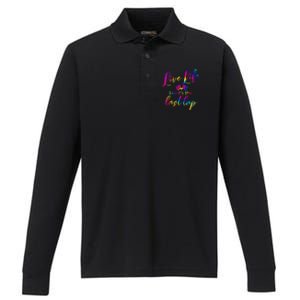 Live Life Like ItS The Last Lap Race Car Racing Saying Great Gift Performance Long Sleeve Polo