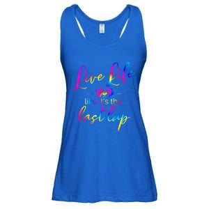 Live Life Like ItS The Last Lap Race Car Racing Saying Great Gift Ladies Essential Flowy Tank