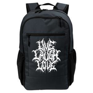 Live Laugh Love Black Metal Parody Daily Commute Backpack